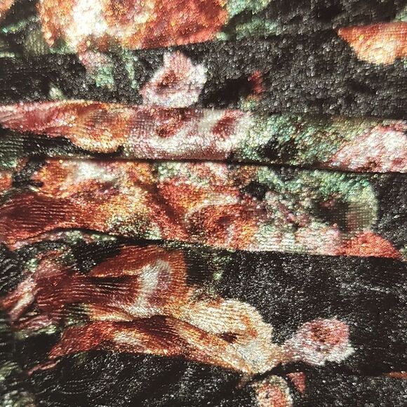 NWOT Free People Fall Crush Floral Wrap Dress Velvet Dress M - Picture 9 of 12